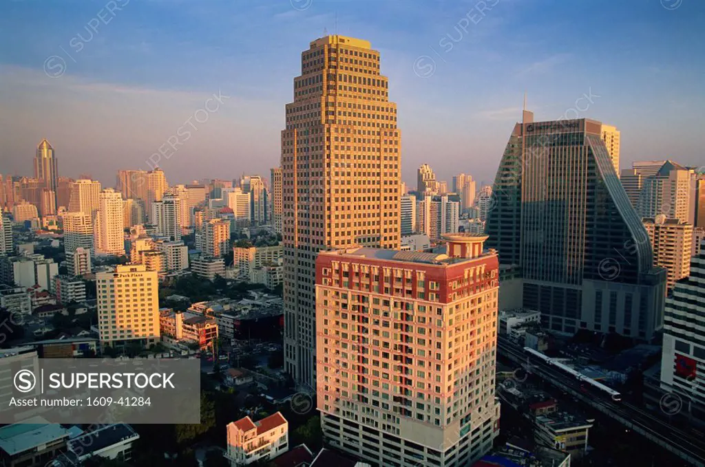 Thailand, Bangkok, Sukhumvit Area Skyline