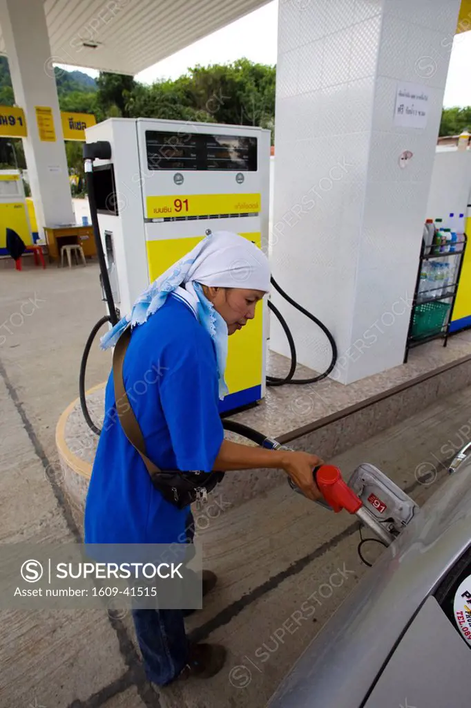 Thailand, Phuket, Gas Station Attendant