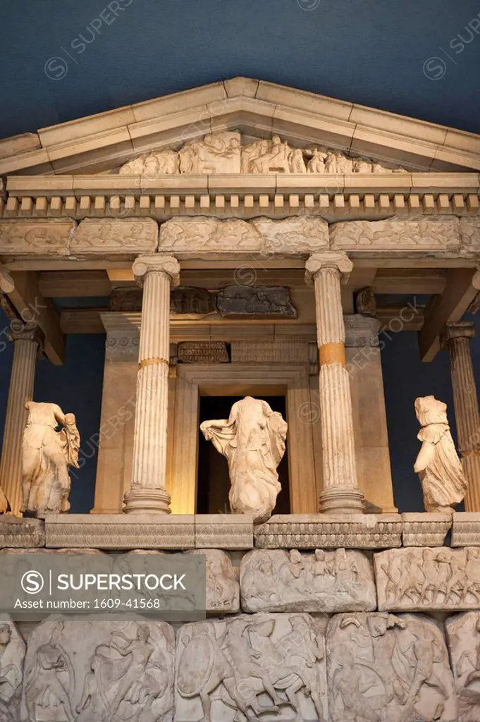 England, London, British Museum, The Nereid Monument from Xanthos in South West Turkey 5th century BC