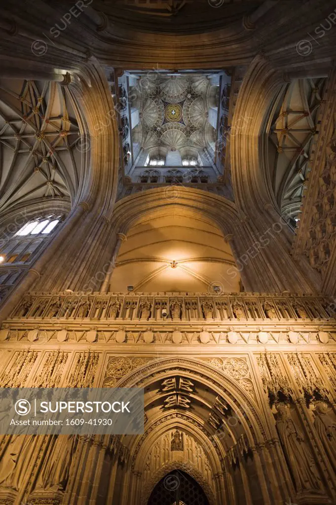 England, Kent, Canterbury, Interior of Canterbury Cathedral