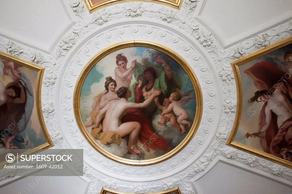 England, London, Piccadilly, Burlington House, Royal Acadamy of Arts, Entrance Ceiling Artwork