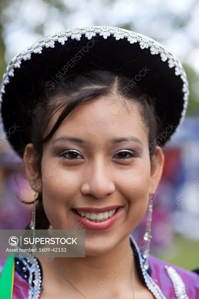 England, London, Southwark, Participant in the Carnaval Del Pueblo Festival Europes largest Latin Street Festival