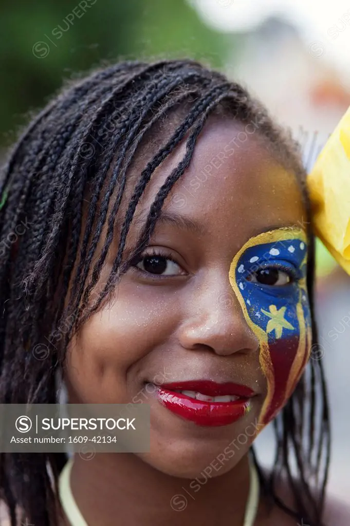 England, London, Southwark, Participant in the Carnaval Del Pueblo Festival Europes largest Latin Street Festival