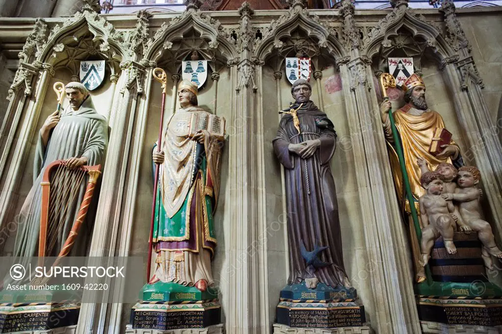 England, Wiltshire, Salisbury Cathedral, Statues of Saints