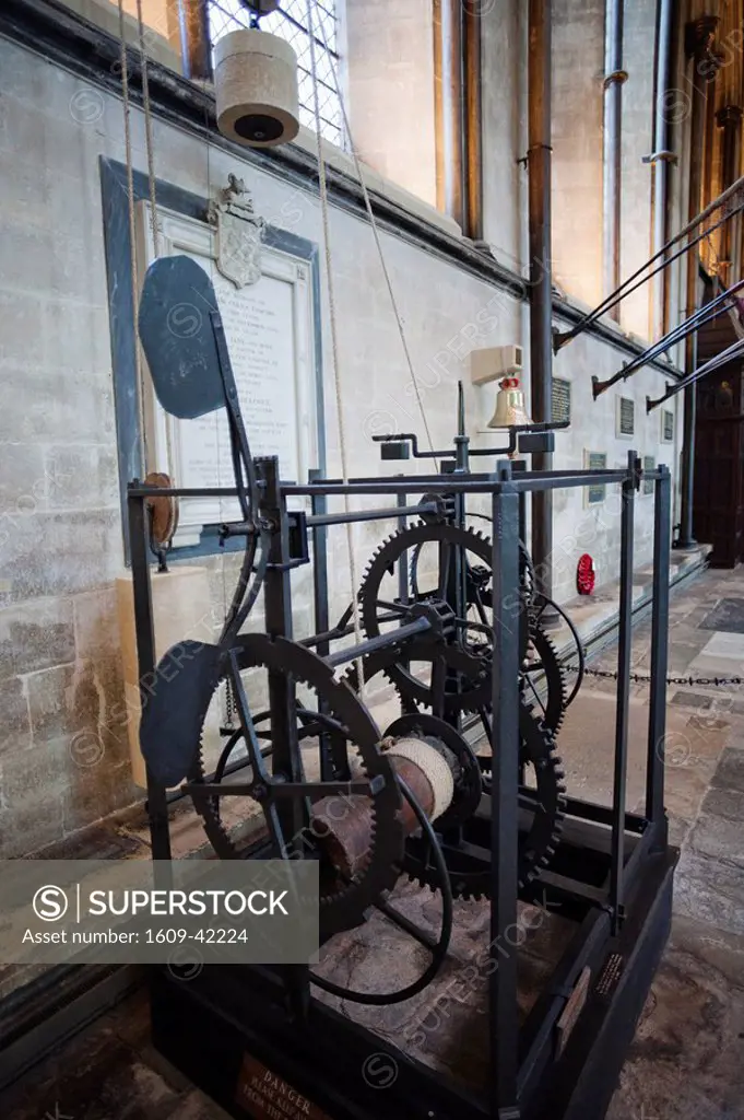 England, Wiltshire, Salisbury Cathedral, Worlds Oldest Working Clock dating from 1386