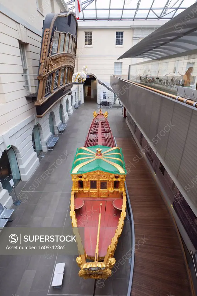 England, London, Greenwich, National Maritime Museum, Prince Frederick´s Barge dated 1732