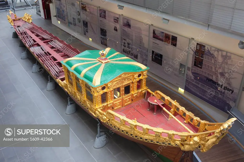England, London, Greenwich, National Maritime Museum, Prince Frederick´s Barge dated 1732