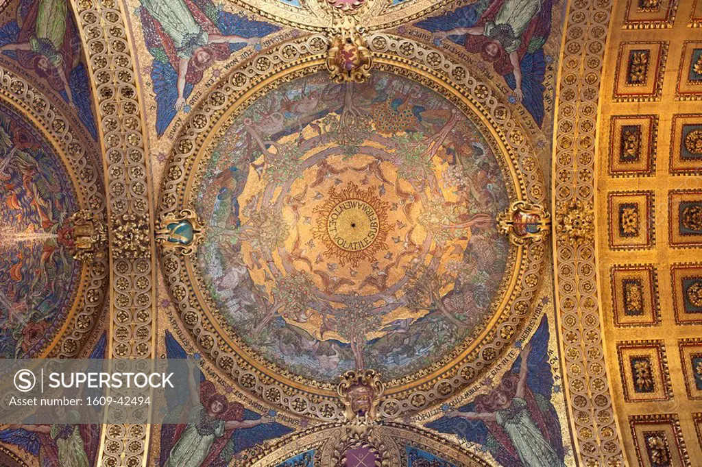 England, London, St Paul´s Cathedral, Mosaic Ceiling of the Quire