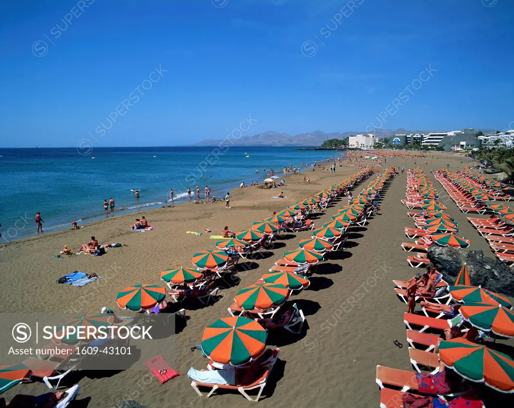 Spain, Canary Islands, Lanzarote, Puerto Del Carmen Beach