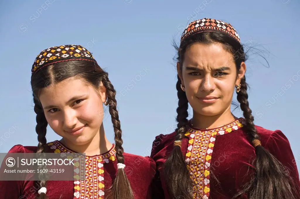 Turkmenistan, Ashgabat, Ashkhabad, 2 local girls