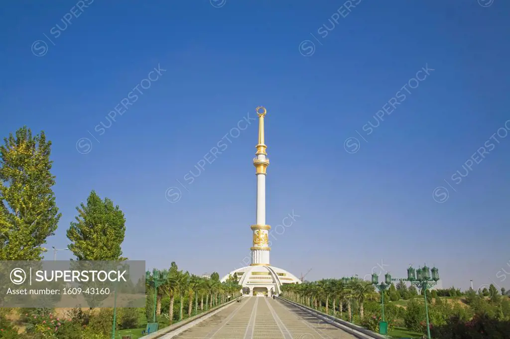 Turkmenistan, Ashgabat, Ashkhabad, Berzengi, Independance Park, The monument to the Independence of Turkmenistan