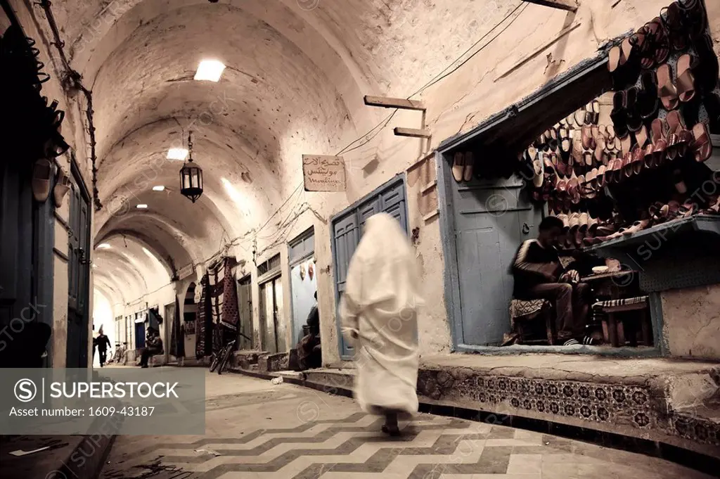 Africa, Tunisia, Kairouan, Old Medina UNESCO World heritage Site, market