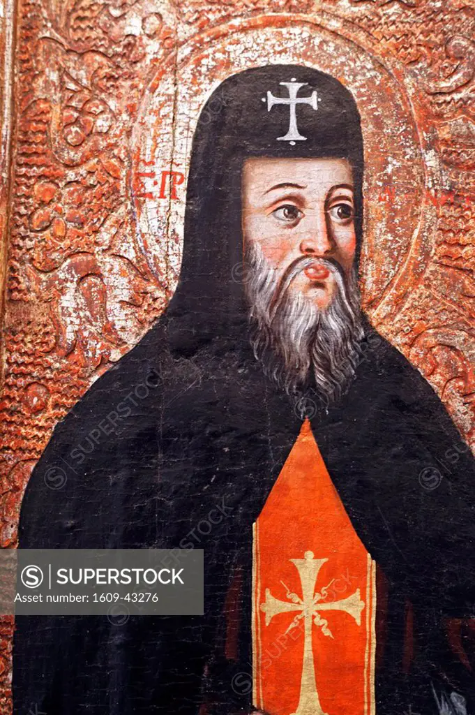 St. Antony and Feodosy 18 century, Volyn icon, museum, Lutsk, Volyn oblast, Ukraine