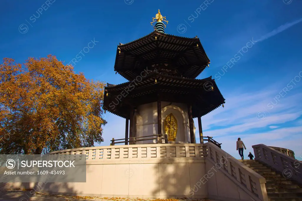 Peace Pagoda, Battersea Park, London, England, UK