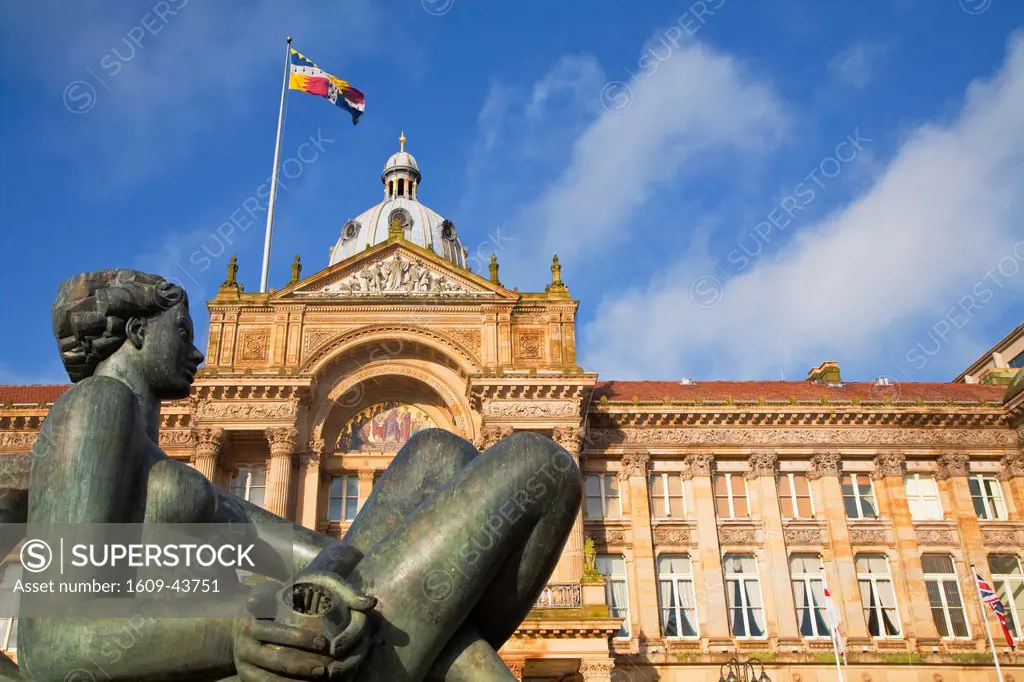Endland, West Midlands, Birmingham, Victoria Square, Council House and Statue known as The Floozie in the Jacuzzi