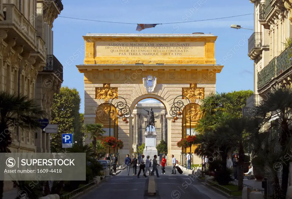 Arc de Triomphe, Montpellier, Herault, Languedoc-Roussillon, France