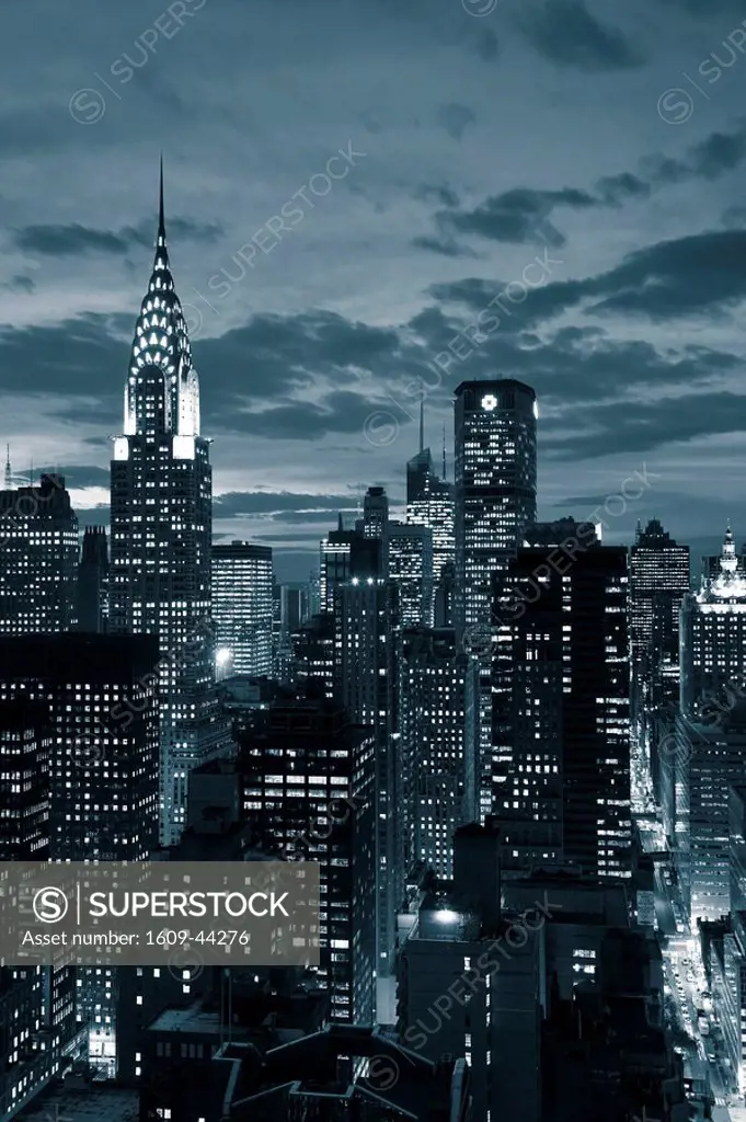 Chrysler Building & Midtown Manhattan Skyline, New York City, USA