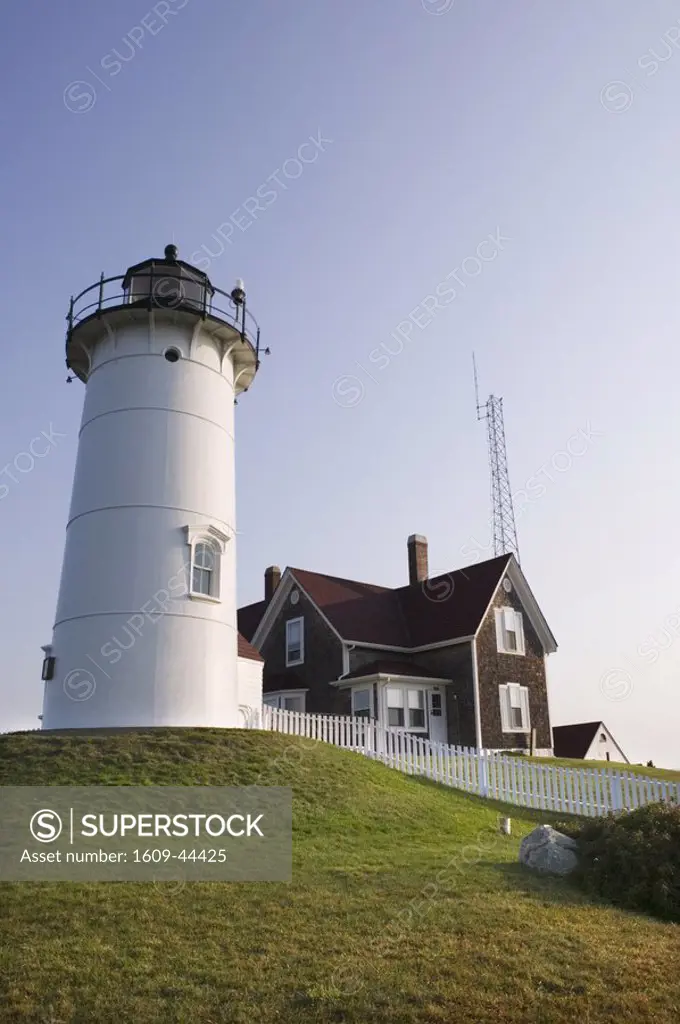 Nobska Point Lighthouse, Woods Hole, Cape Cod, Massachusetts, USA