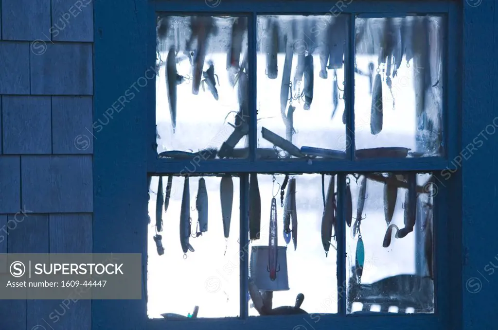 Fish Shack Window, Menemsha, Martha´s Vineyard, Massachusetts, USA
