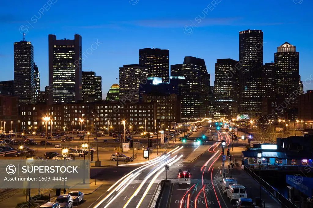 USA, Massachusetts, Boston, Massachusetts Financial District from South Boston