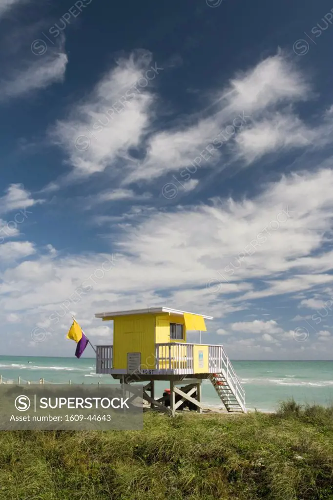 Lifeguard Station, South Beach, Miami Beach, Miami, Florida, USA