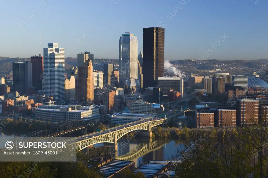 Downtown from Grandview Park, Pittsburgh, Pennsylvania, USA
