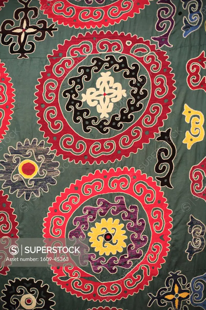 Uzbek traditional embroidery, Samarkand, Uzbekistan