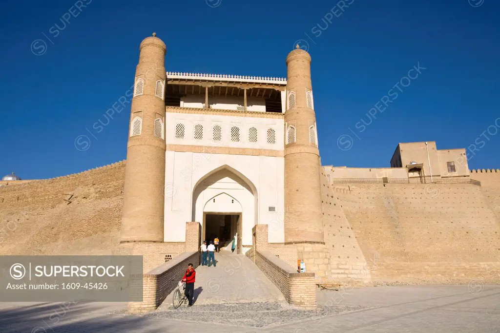 Uzbekistan, Bukhara, Entrance to the Ark Fortress