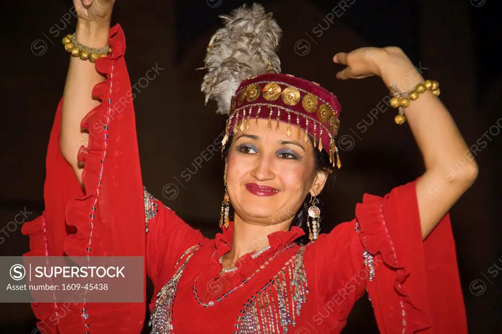 Uzbekistan, Bukhara, Divan Begi Madrassa, Dancer