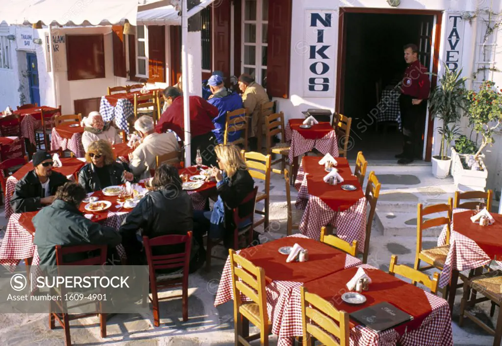 Taverna, Mykonos, Greek Islands, Greece