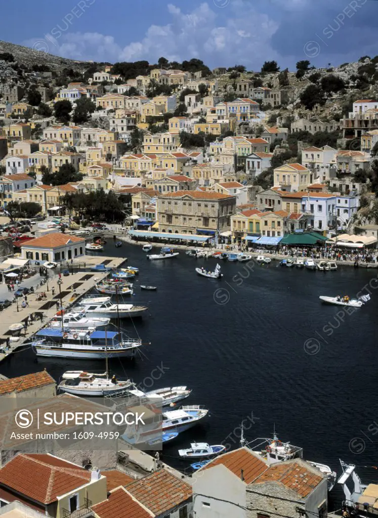 Gialos harbour, Symi Island, near Rhodes, Greece