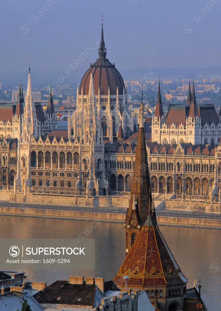 Parliament and Danube River, Budapest, Hungary