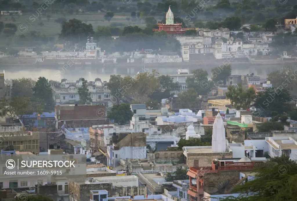 View from Pap Mochani Temple Hill, Pushkar, Rajasthan, India