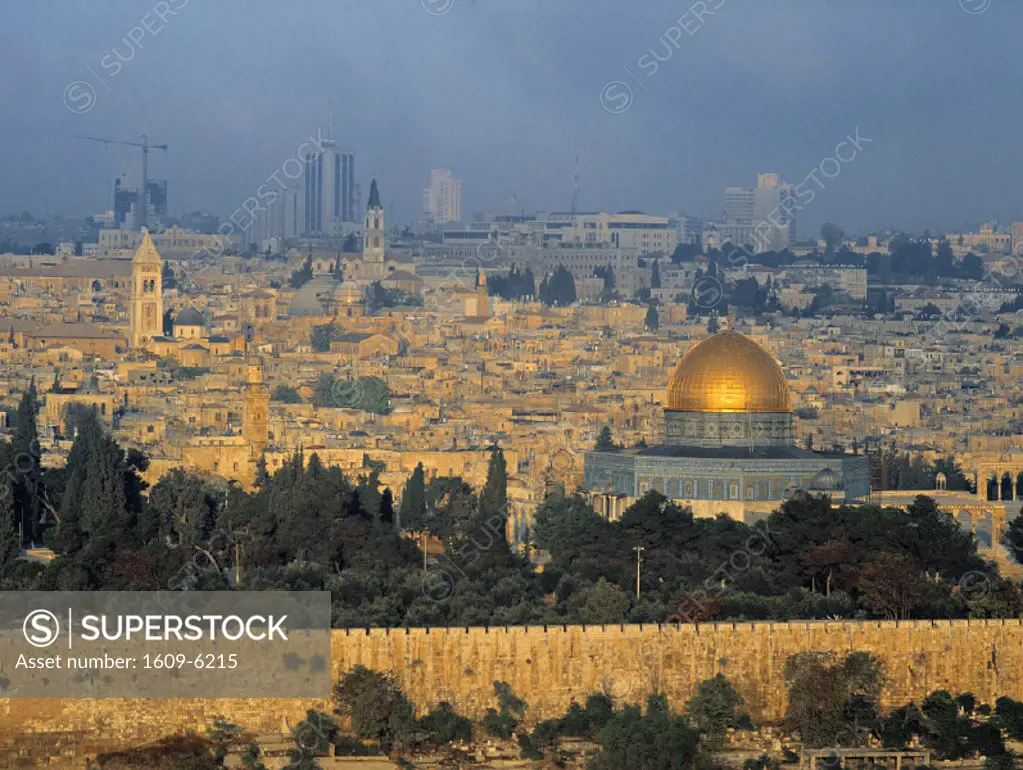 Old City of Jerusalem from. Mt of Olives, Israel
