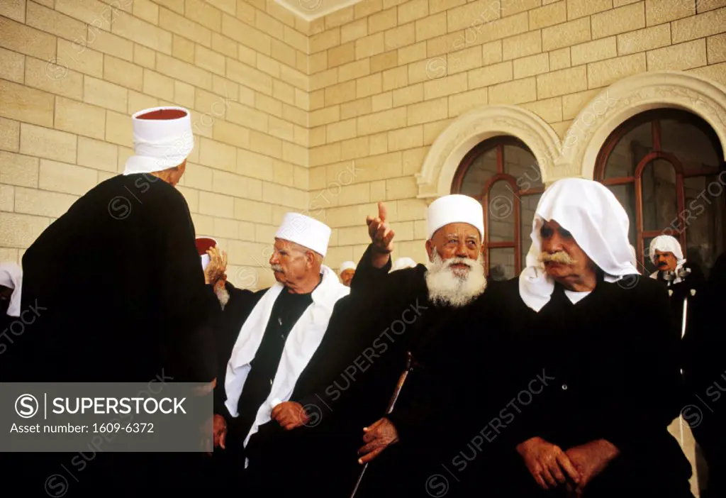 Druze Elders, Nabi Shueib, Lower Galilee, Israel