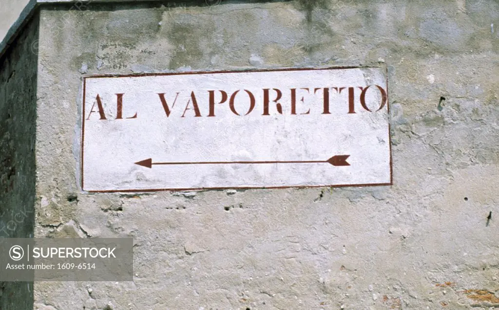 Al Vaporetto sign, Venice, Italy