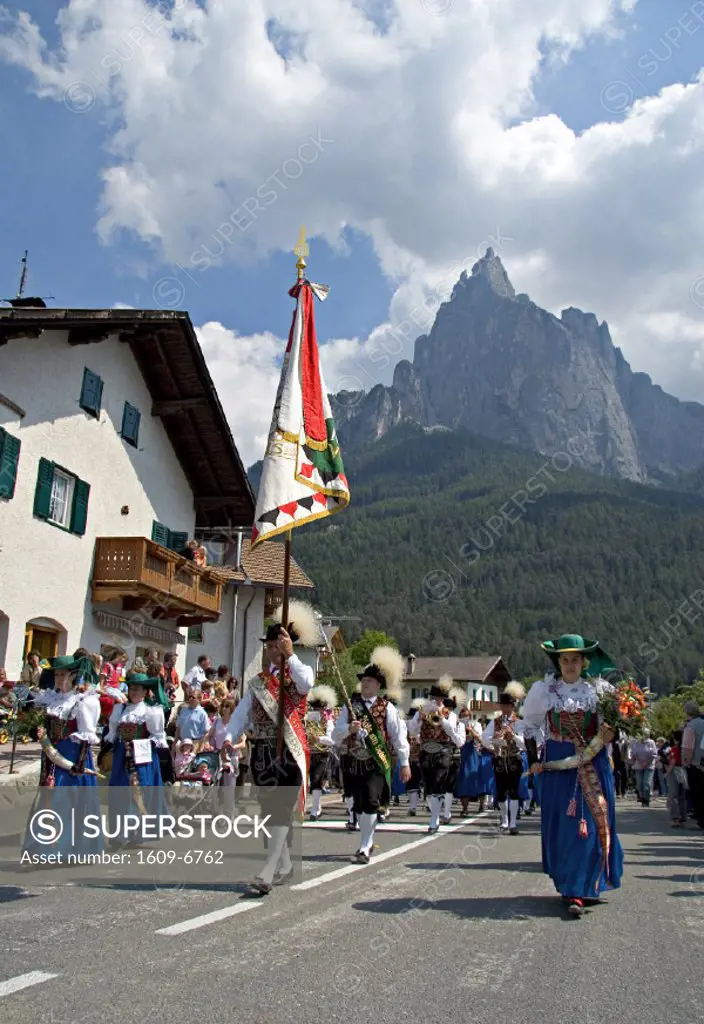 Oswald von Wolkenstein Ritt festival, Siusi, Trentino-Alto Adige, Italy