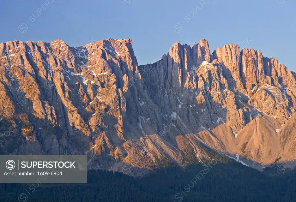 Latemar view, nr Tscheiner Hutte Dolomites, Trentino-Alto Adige, Italy