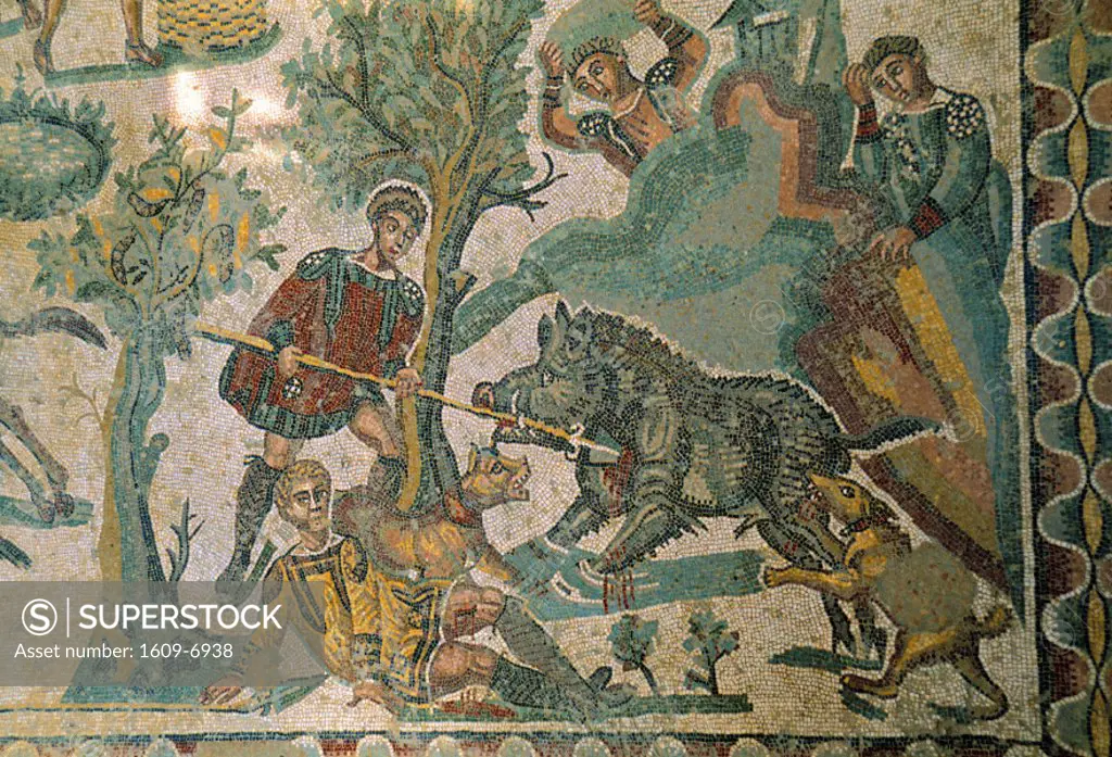 Mosaic, Villa del Casale, Piazza Armerina, Sicily, Italy