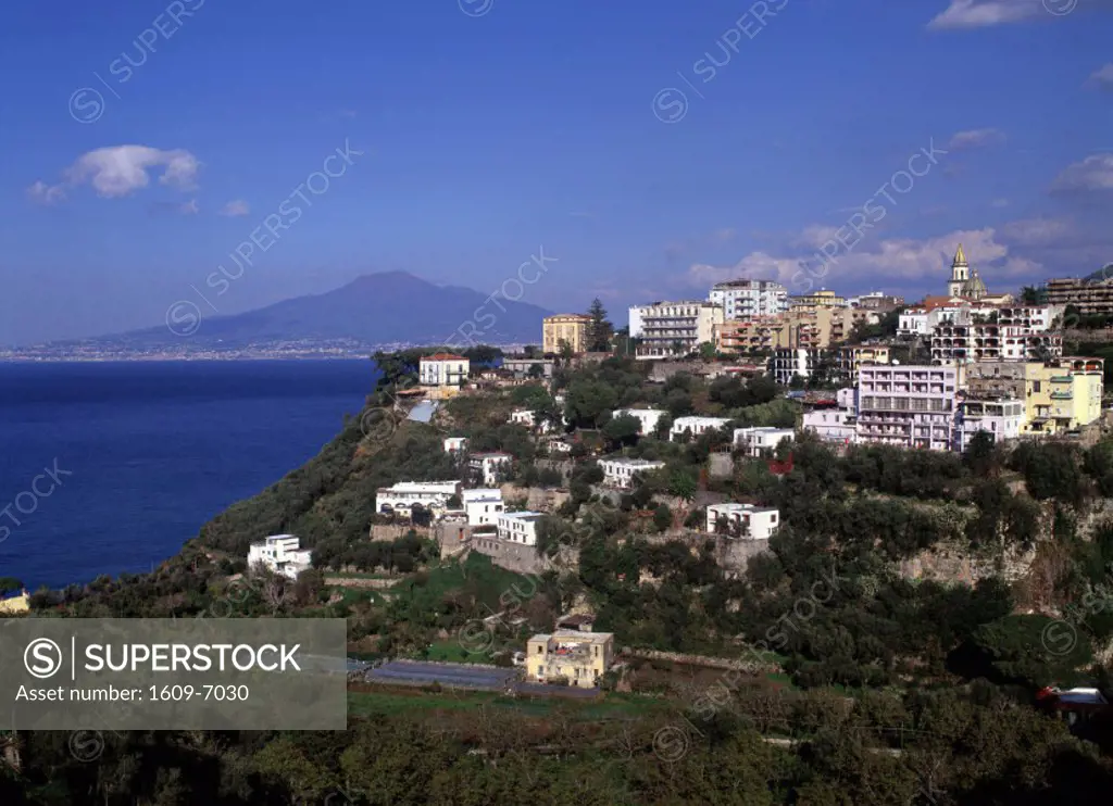 View from Sorrento with Vesuvius, Italy