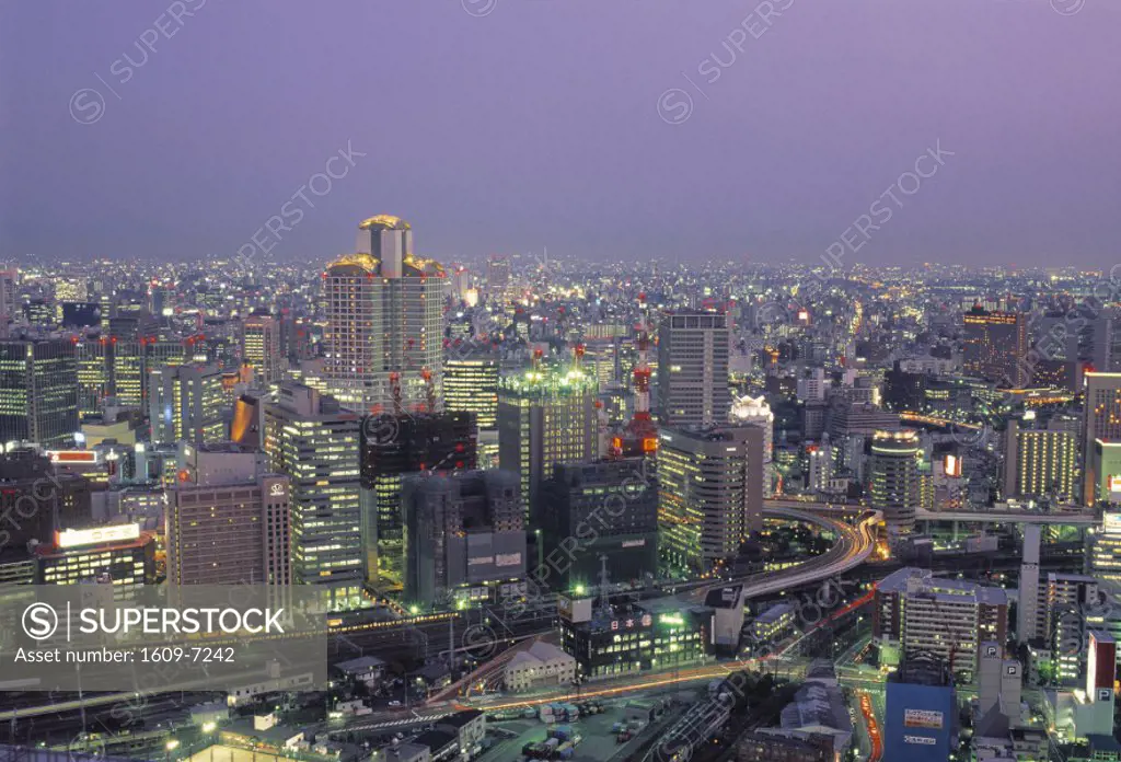 View over Osaka Japan