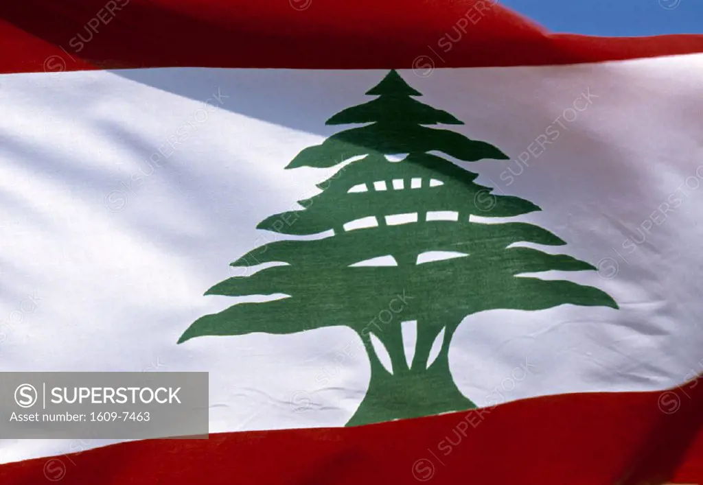 Lebabese Flag, Beirut, Lebanon