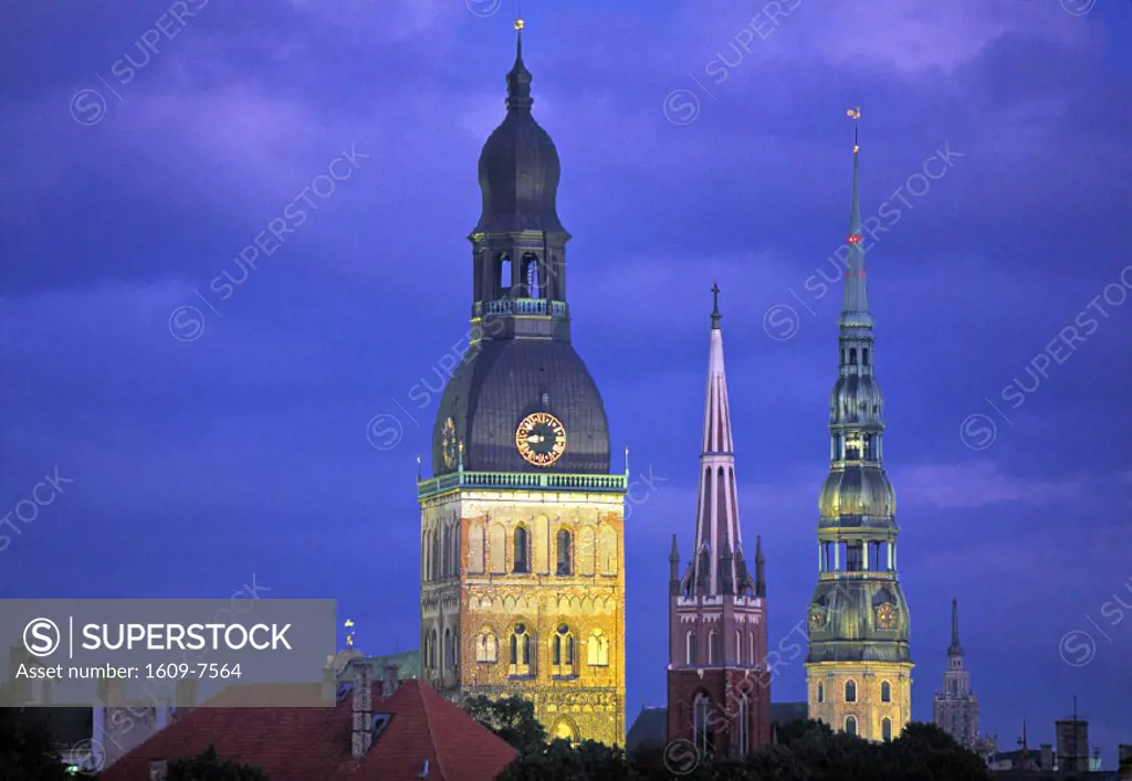 Dome Cathedral, St. Peter´s & St. Saviour´s churches, Riga, Latvia
