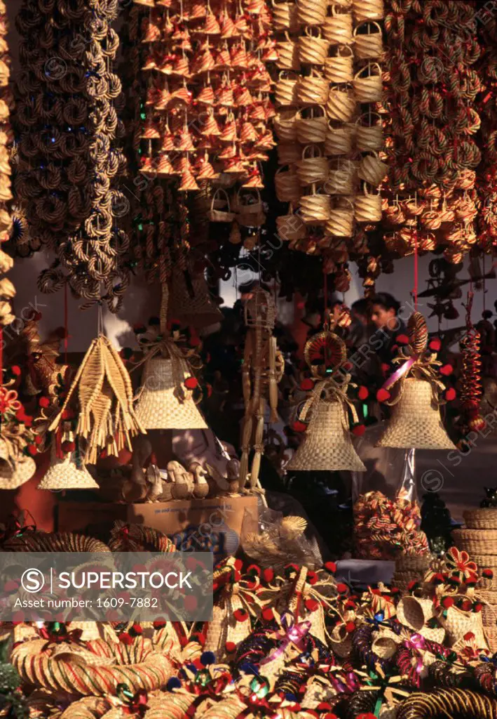 Handicrafts in a market, Tzintzuntzan, Mexico