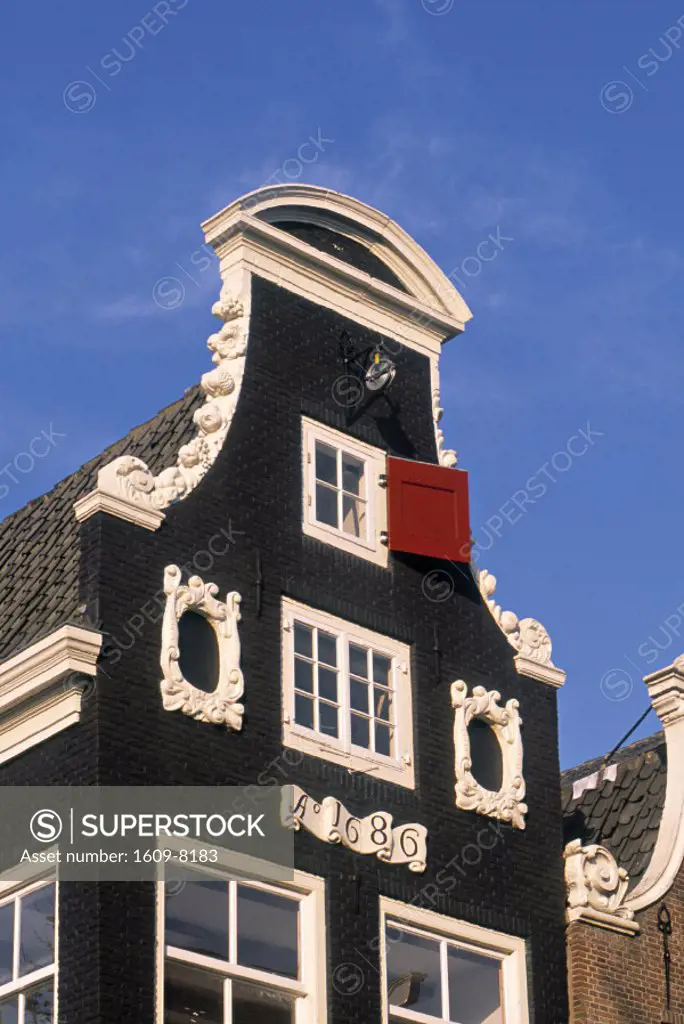 Gable of Canal house, Amsterdam, Holland