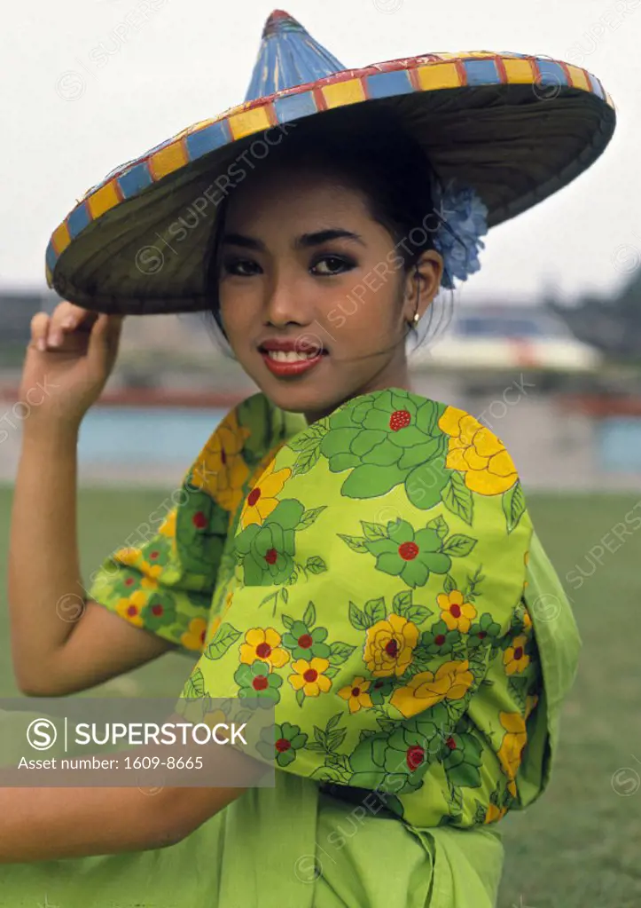 Portrait of young woman, Philippines