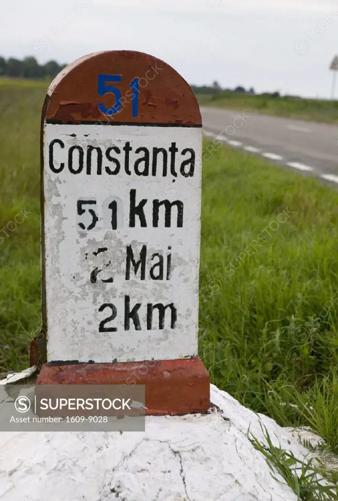 Road sign, Constanta,  Romania