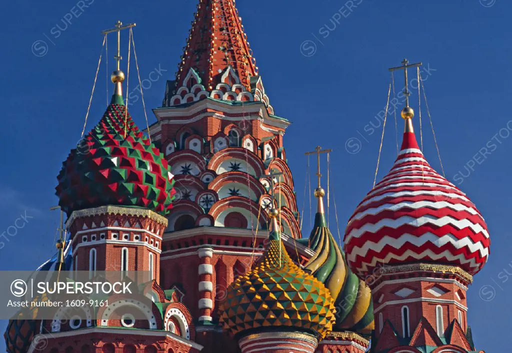 Domes of St. Basil´s cathedral, Red square, Moscow, Russia