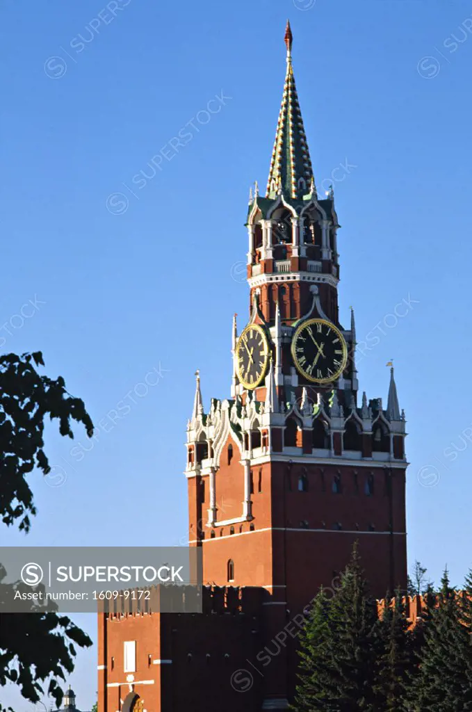 Spasskaya tower,  Kremlin, Moscow, Russia