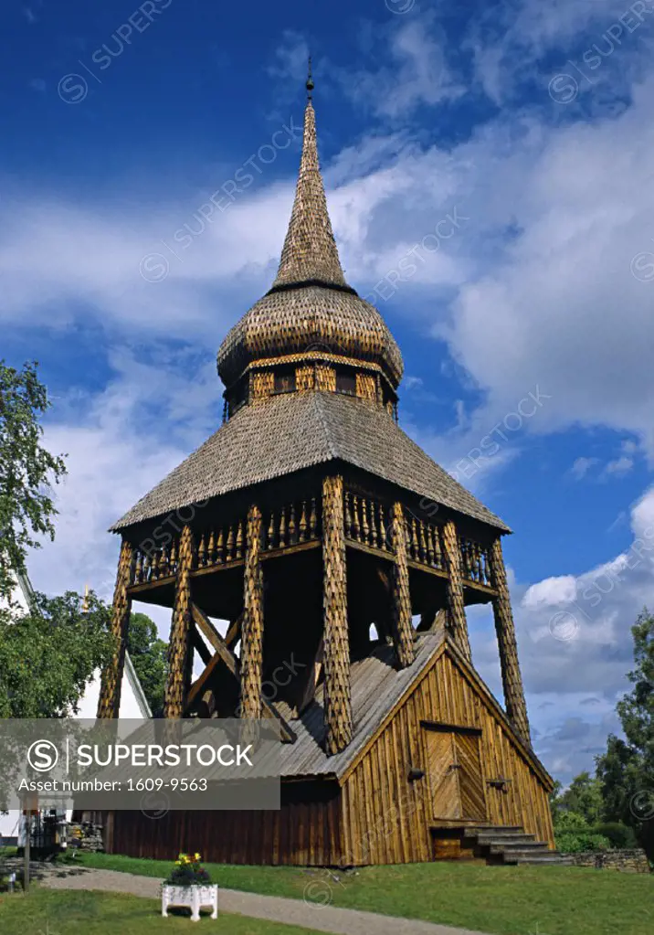 Wooden bell tower, Jamtland, Froson, Sweden